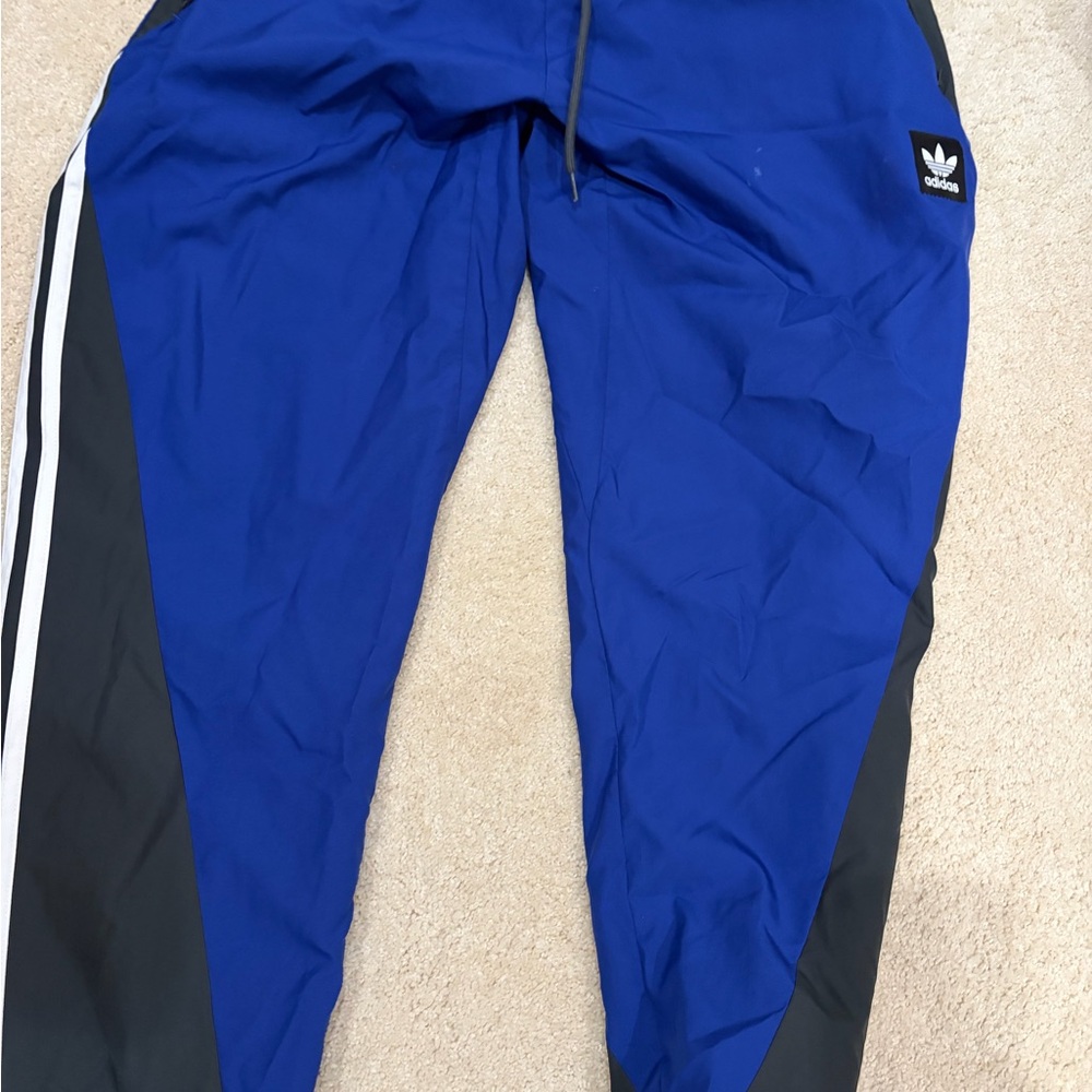 Adidas Kids Royal Blue Joggers with Black Accents Men
